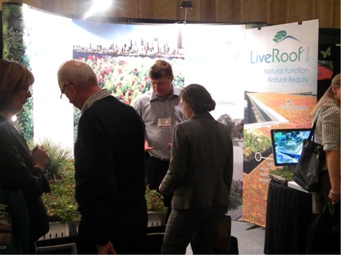 The LiveRoof booth