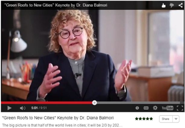 Virtual Summit 2015 Video Green Roofs New Cities Diana Balmori