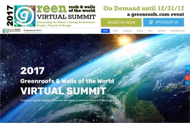 2017 Greenroofs Walls World Virtual Summit Ending on December 31