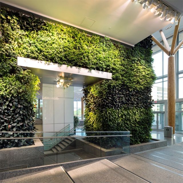 Greenroofs.com Project Week Edmonton Federal Building Living Wall Biofilter