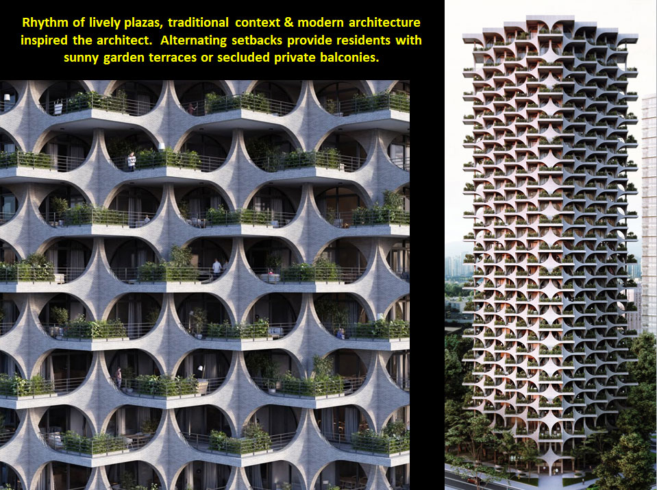 #5: Lushly Landscaped ‘Fractalized’ Terrace Towers