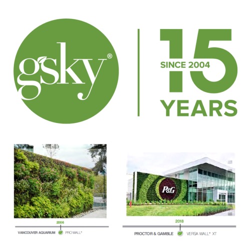 GSky® Expands Global Living Wall Installations in 15th Year