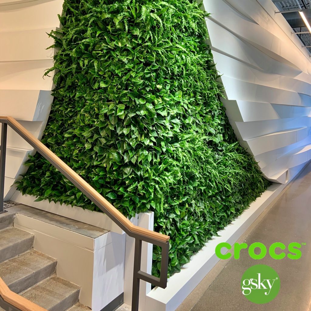 Crocs HQ Brings the Outdoors Inside with GSky Green Walls