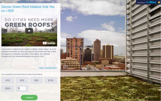 Denver Green Roof Initiative I-300 Fundraising Benefit Town Hall