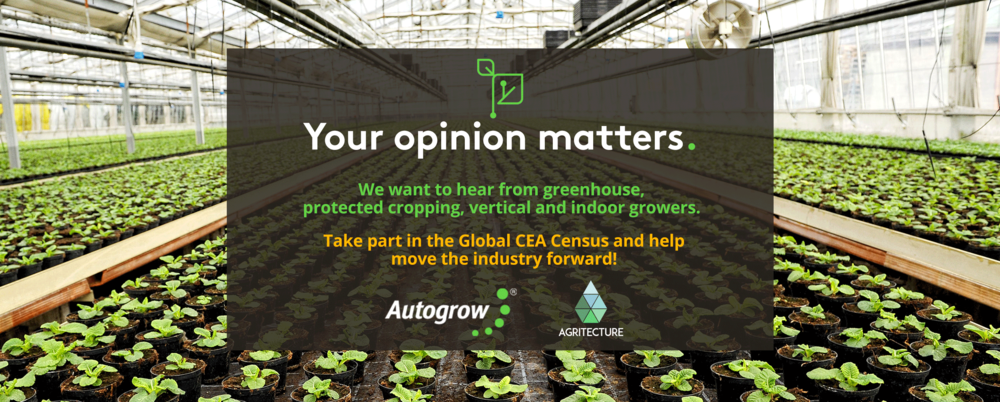 Agritecture and Autogrow have kicked off a Global CEA Census
